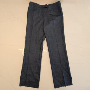 Lafayette 148 Wool Sz 8 Pants Irving Women Navy Blue Straight Leg Office Work